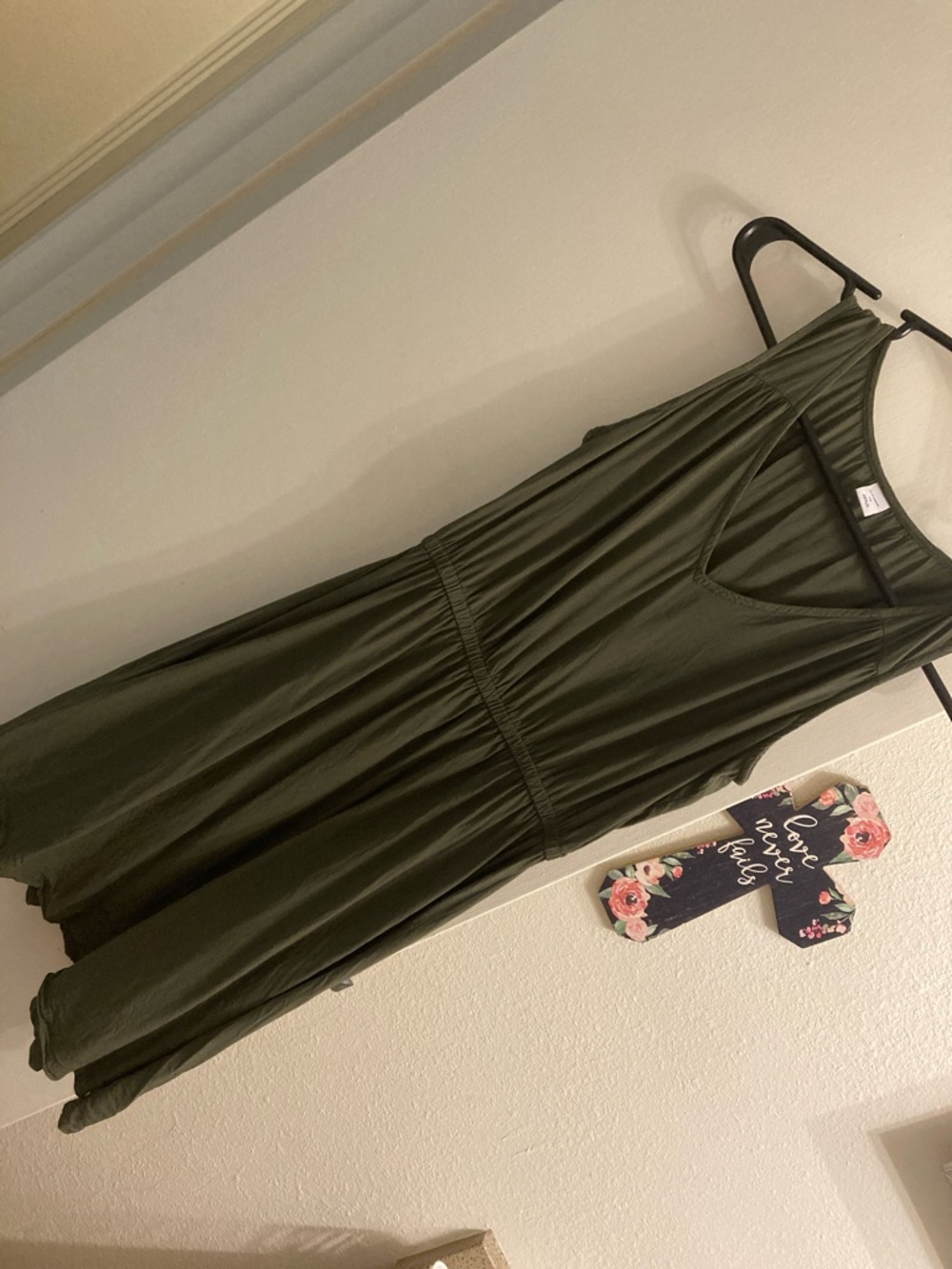 Old Navy Olive Green Sleeveless Dress